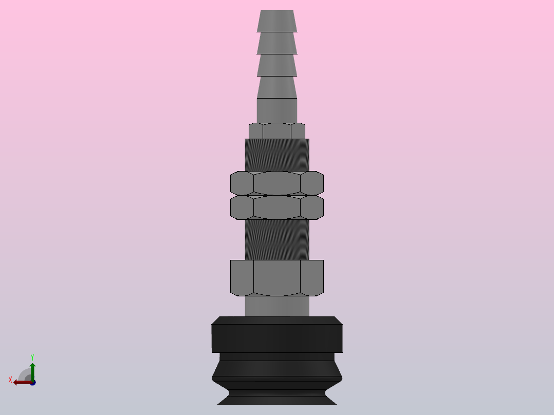 PJTK(φ10~φ50)双层真空吸盘[PJTK-15-S]后视图