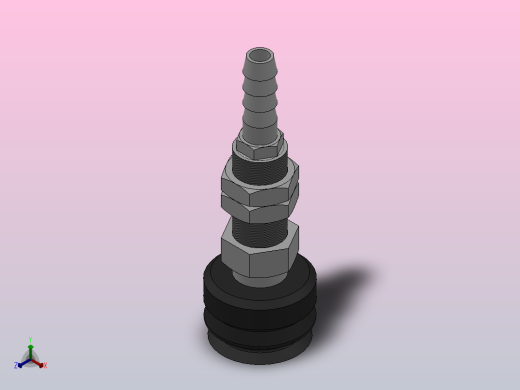 PJTK(φ10~φ50)双层真空吸盘[PJTK-15-S]正等轴测缩略图