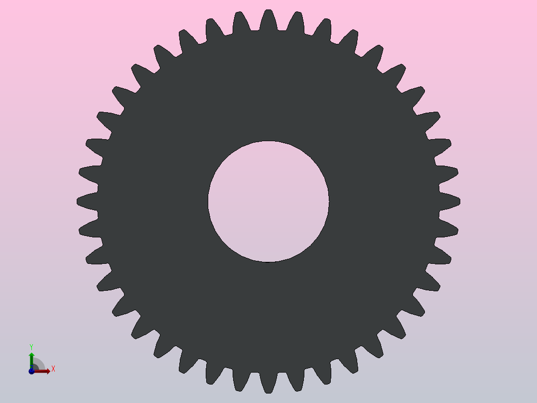 可定制的渐开线直齿轮前视图