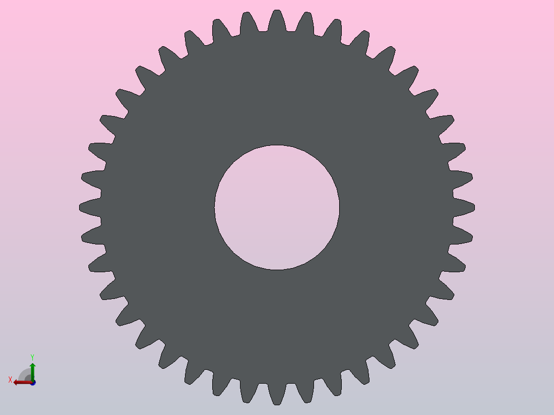 可定制的渐开线直齿轮后视图