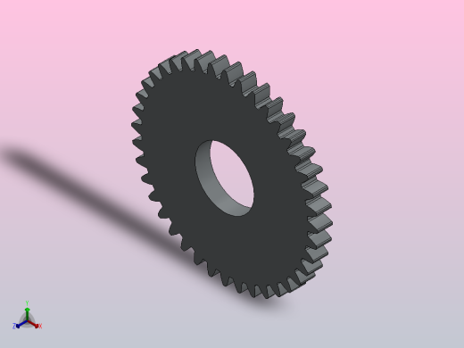 可定制的渐开线直齿轮正等轴测缩略图