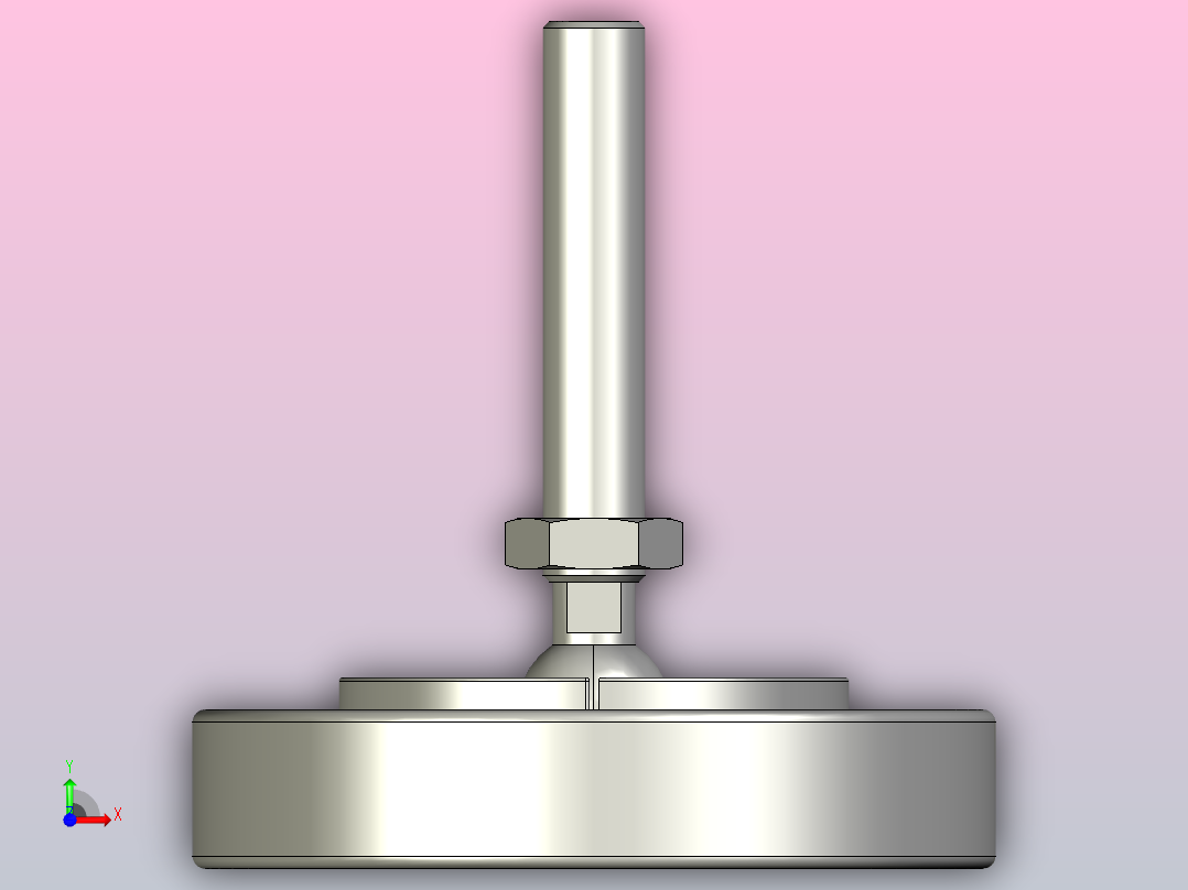 高度可调的重型输送机锚前视图