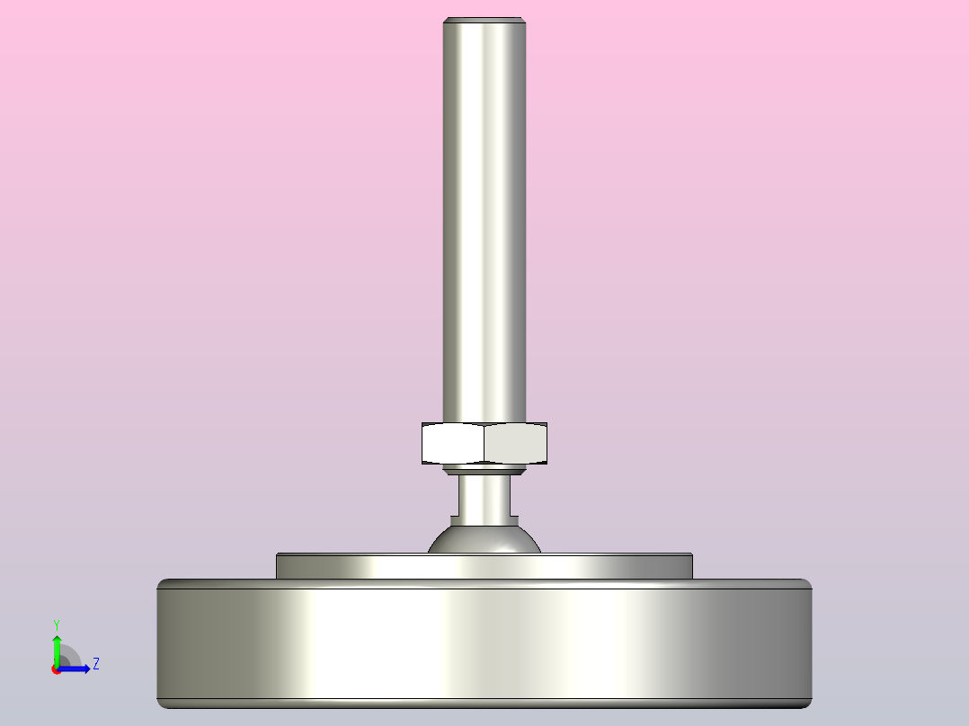 高度可调的重型输送机锚左视图