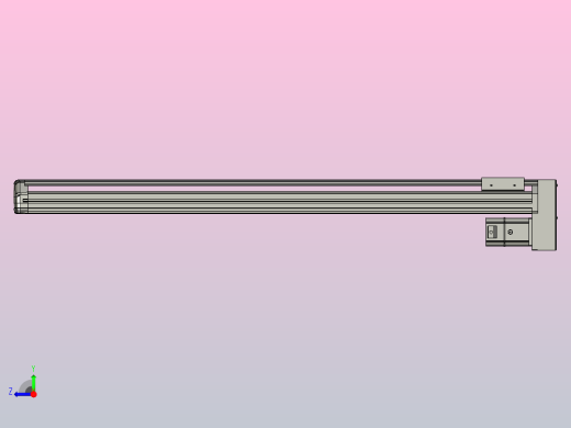 SYS13-950-BM-200W滚珠花健、支撑座、滚珠丝杠、交叉导轨、直线模组右视缩略图