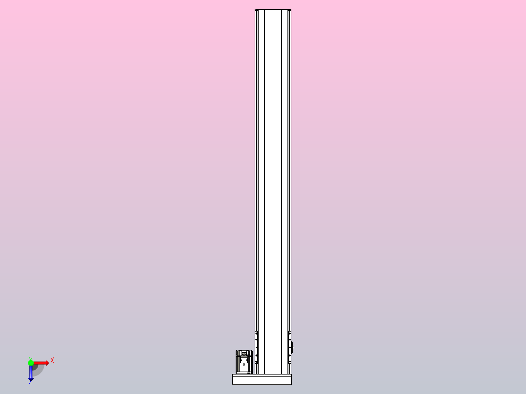 日规模组半封闭丝杆TPA-HNR-175D-2510C-L1500-ML-Y-P75-N3俯视图