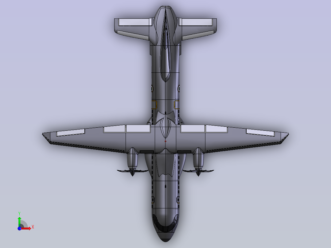 c-295飞机 STP前视图