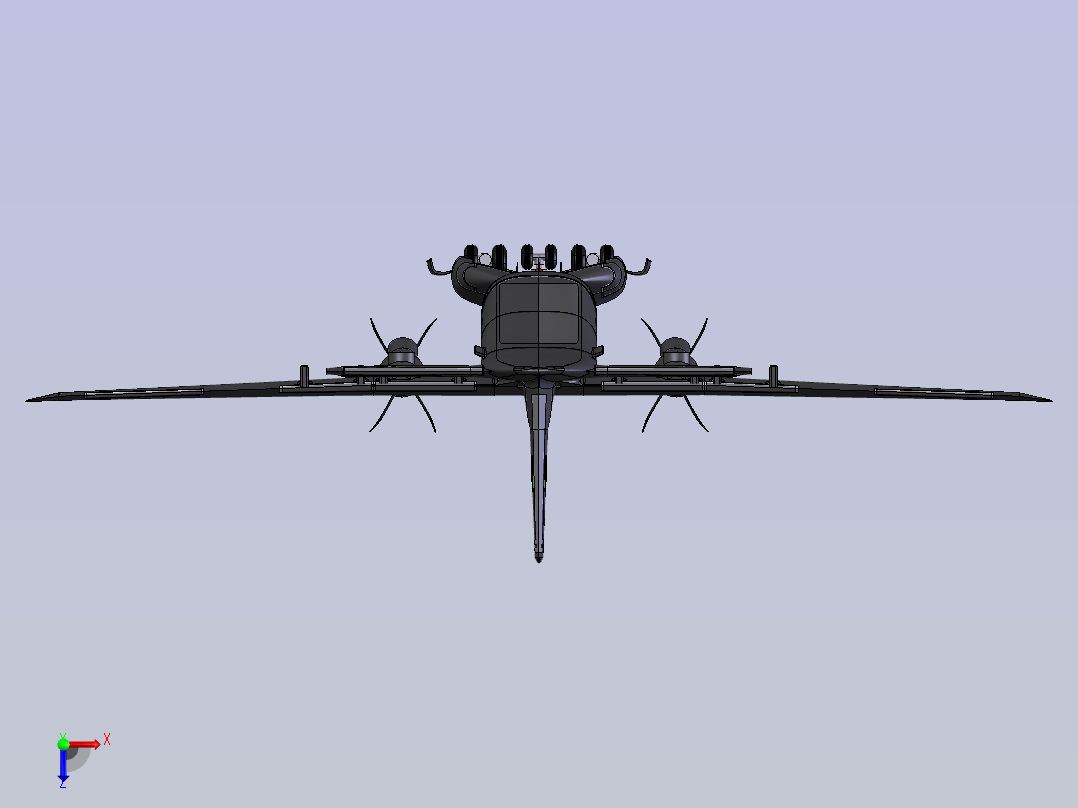 c-295飞机 STP俯视图