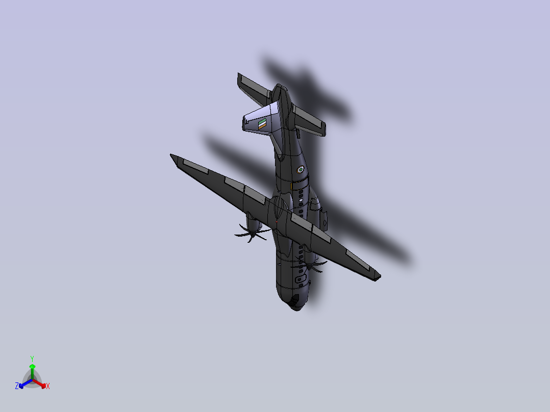 c-295飞机 STP正等轴测图
