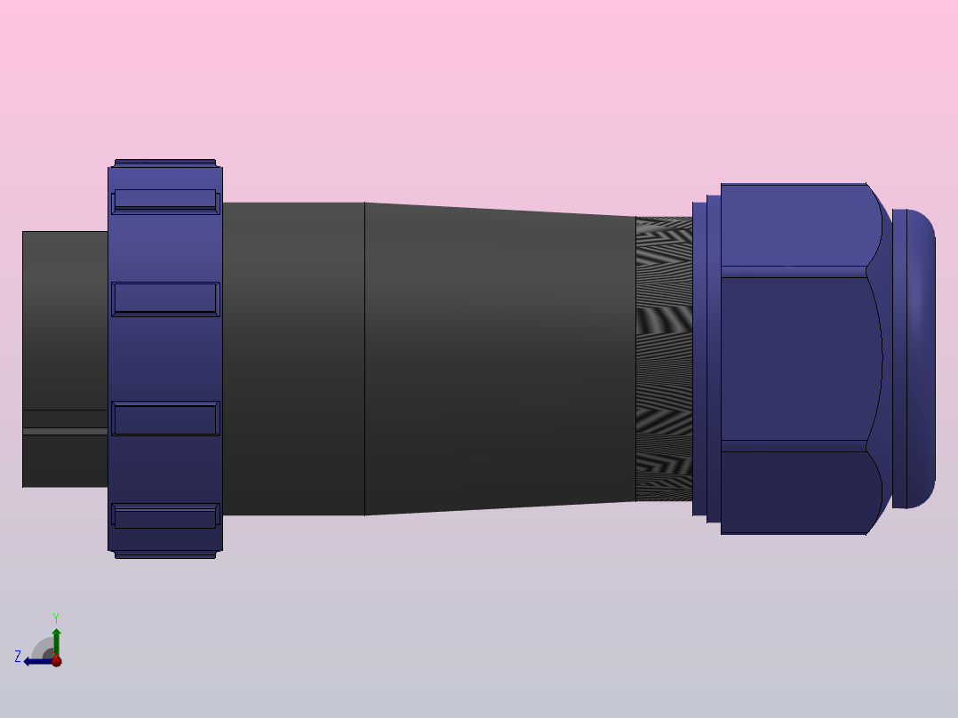 SP2110P[SP2110P-12]航空插头，多芯接头，连接器右视图