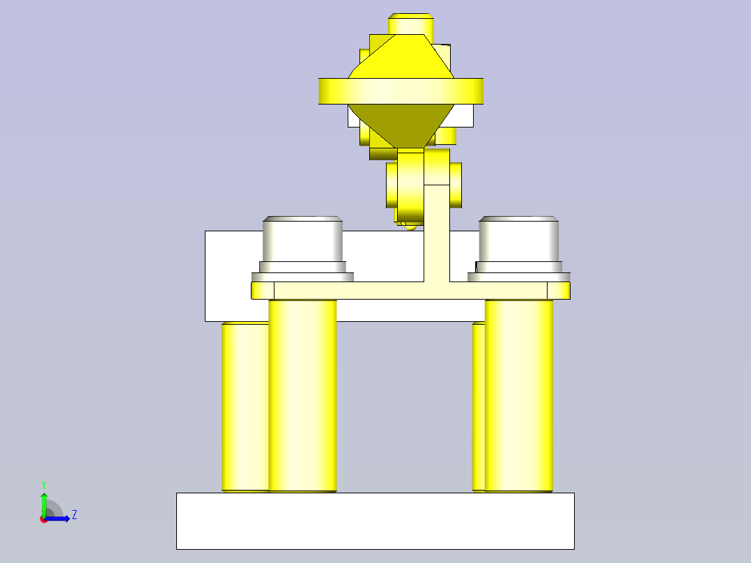 一款工件定位与夹紧治具3D图纸左视图