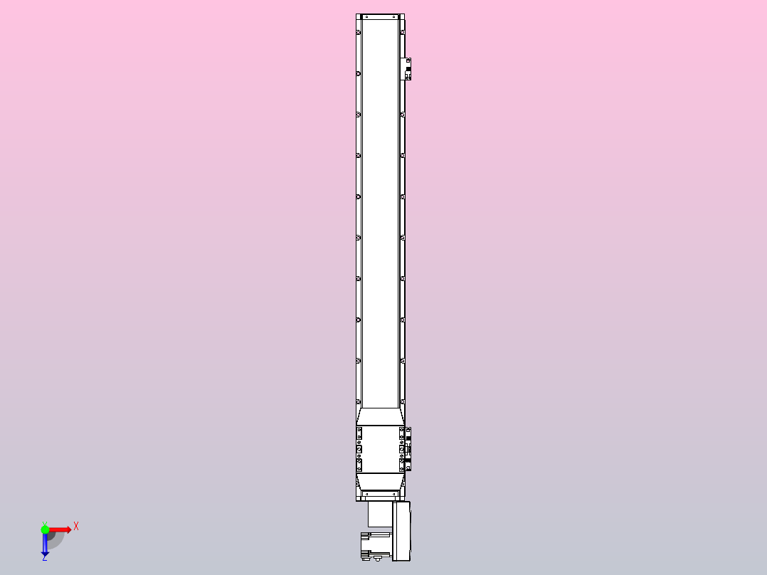 机器人皮带驱动直线轴TPA-GCB-120-P70-L900-QR-M20-N3俯视图