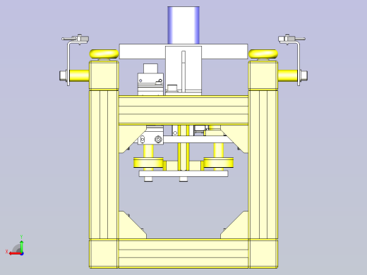一款交接工件装置3D图模型后视缩略图
