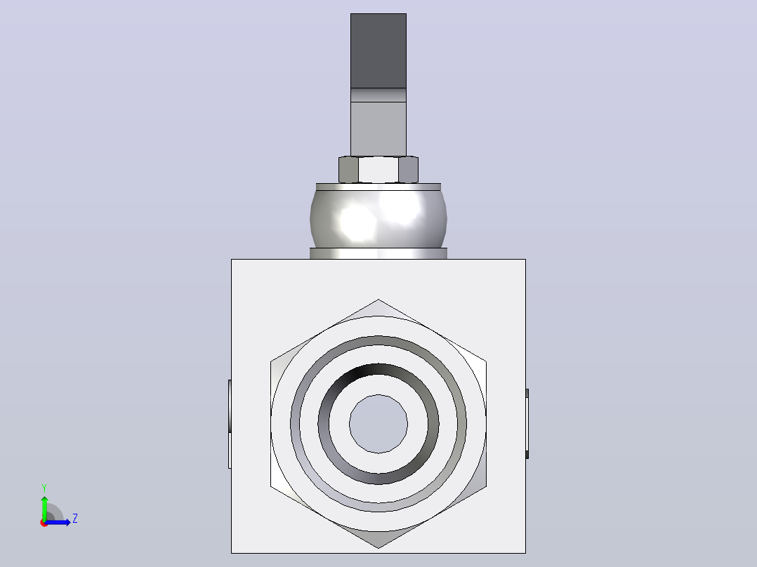 EO标准液压接头 2通不锈钢球阀KH10S71左视图