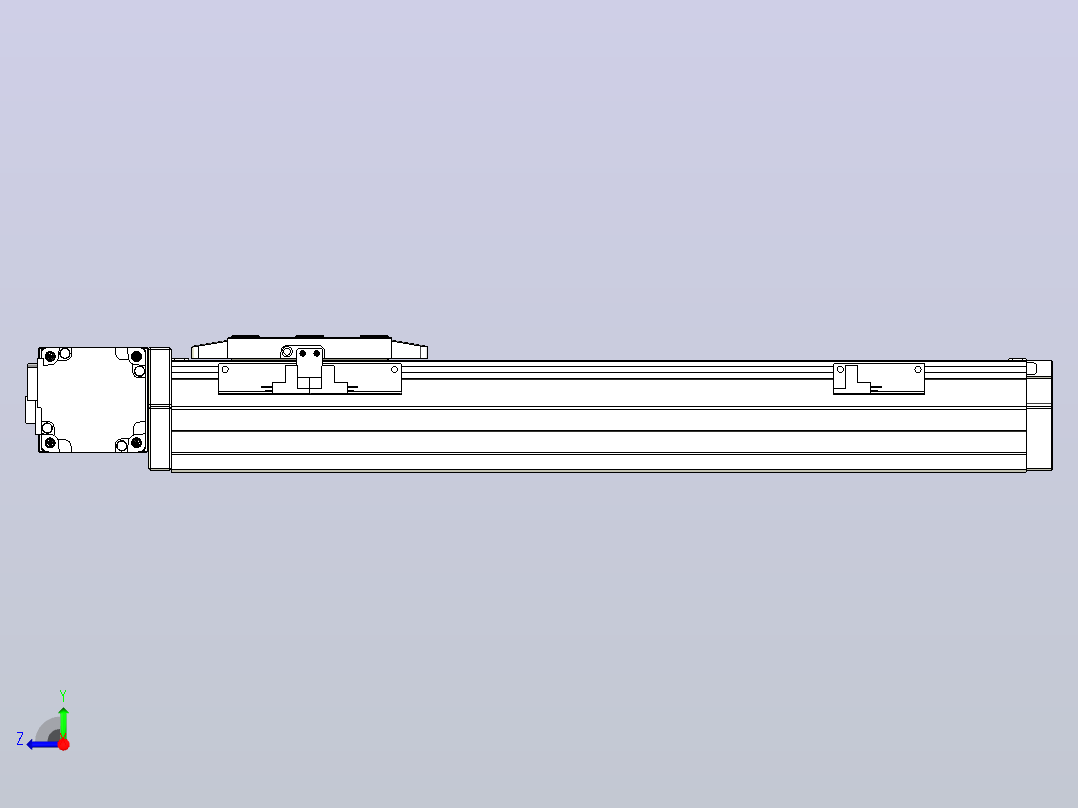 机器人皮带驱动直线轴TPA-GCB-80-P60-L300-DL-M20-N3右视图