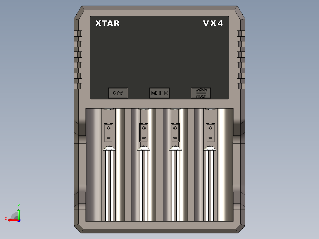 Xtar VX4 电池充电器后视图