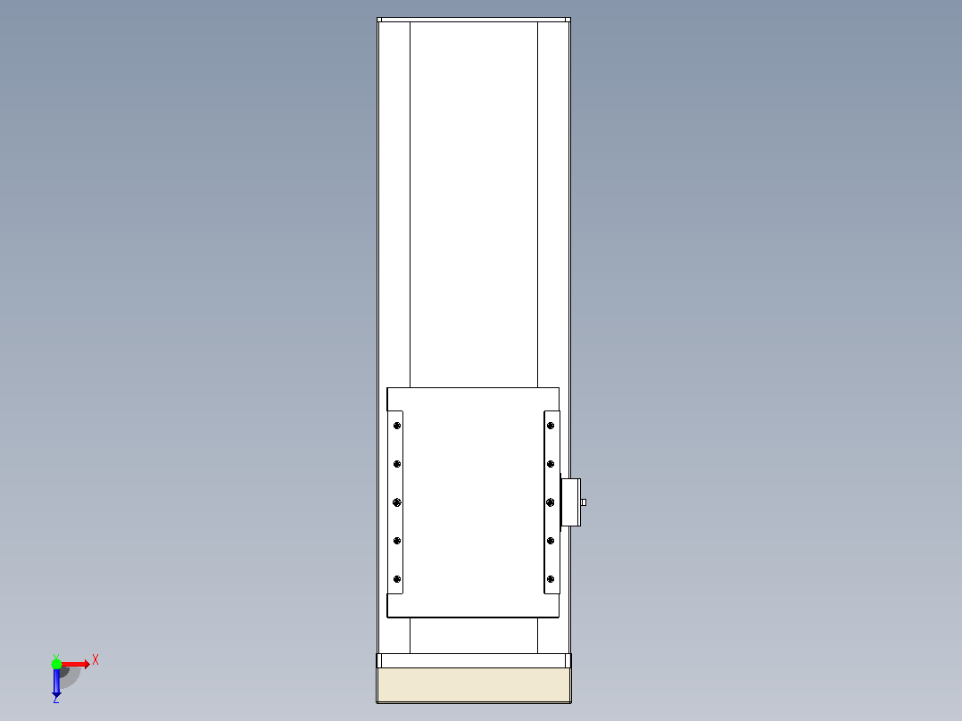 滚珠丝杠直线轴带导轨全封闭TPA-HCR-202D-2510C-L350-MP-C-P75-N3俯视图