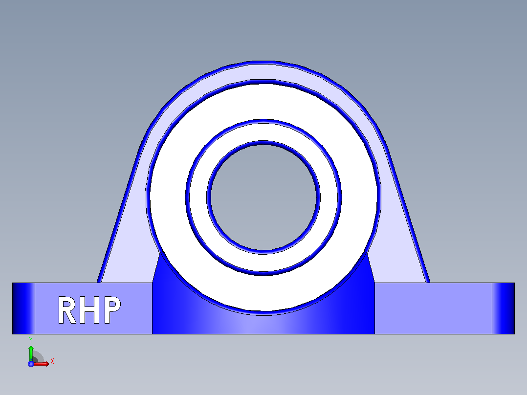 轴承座User Library-rhp pillow block_前视图