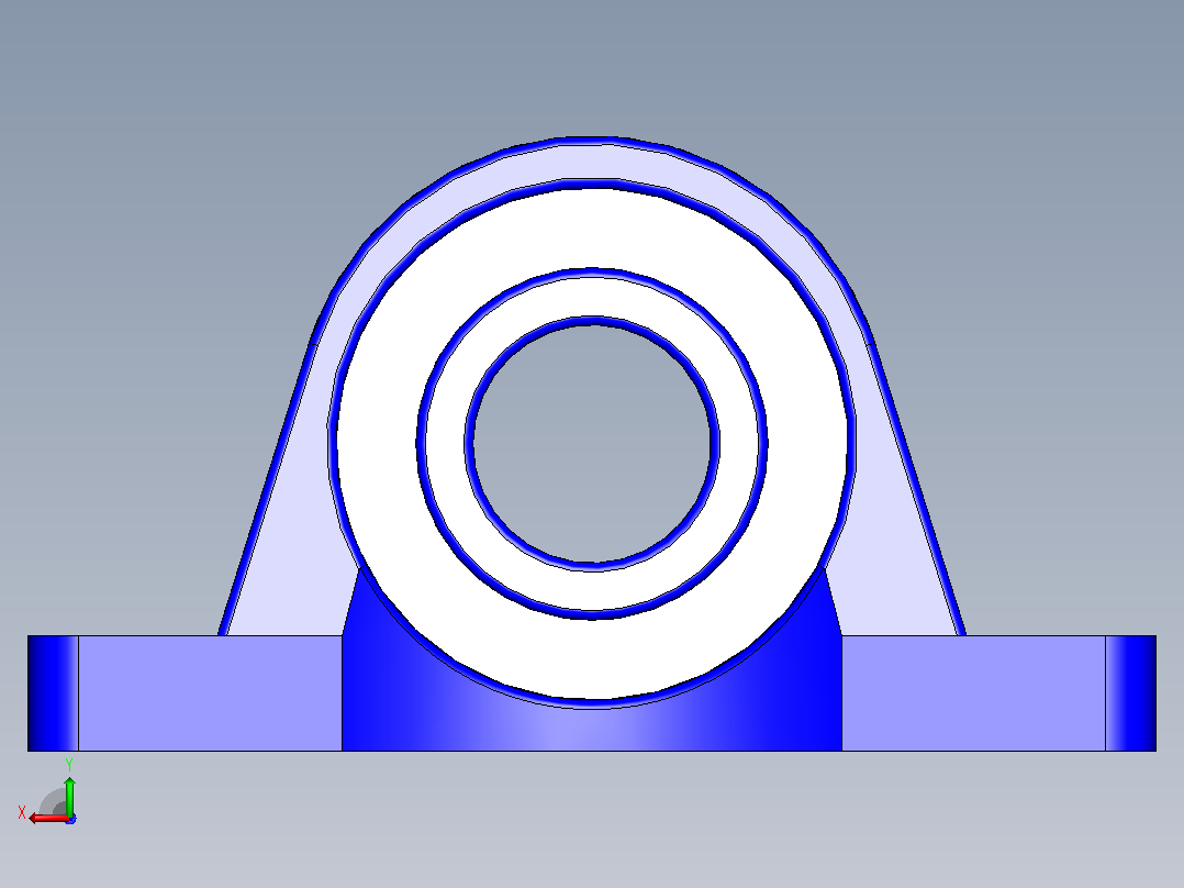 轴承座User Library-rhp pillow block_后视图