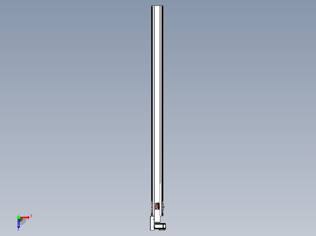皮带直线轴半封闭可选导轨TPA-HNB-120D-110-L1950-ML-C-P40-N3俯视图