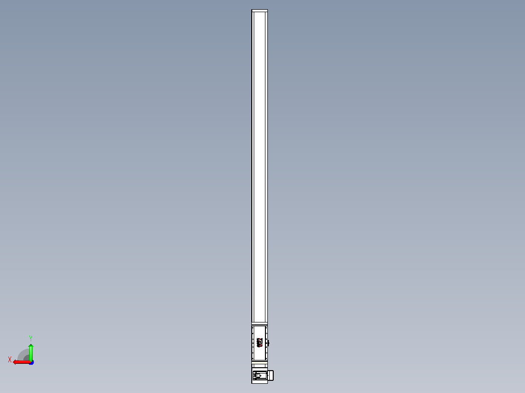 伺服电机集成皮带传动直线执行器TPA-OCB-140-256-L2550-RU-P75-N3后视图
