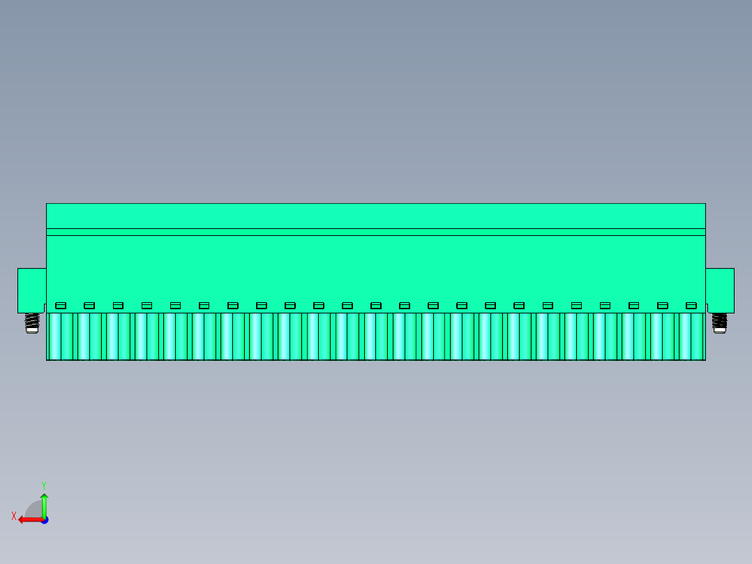DEGSON 2EDG（M） 系列 5.0mm 螺丝锁紧可插拔接线端子组-2EDGKCM-5.0-23P-14-00AH后视图