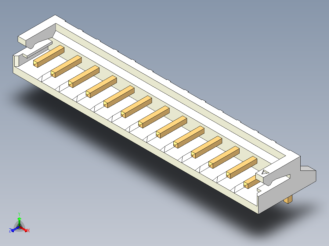 JST-S13B-EH-A正等轴测图