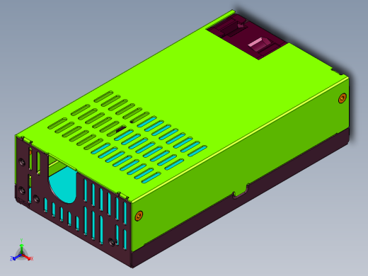 益衡额定250W静音铜牌电源正等轴测缩略图