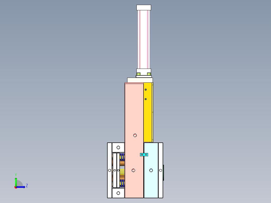 180度弯管抽芯模具左视图