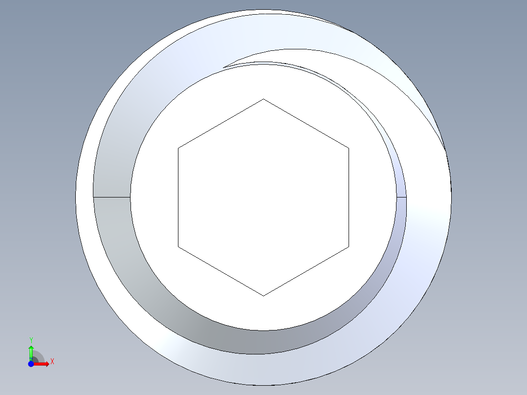UNC 平头紧定螺钉-UNC SET SCREW 6-32 x0.187.STEP前视图