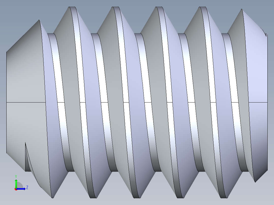 UNC 平头紧定螺钉-UNC SET SCREW 6-32 x0.187.STEP左视图