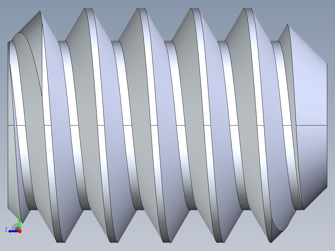 UNC 平头紧定螺钉-UNC SET SCREW 6-32 x0.187.STEP右视图