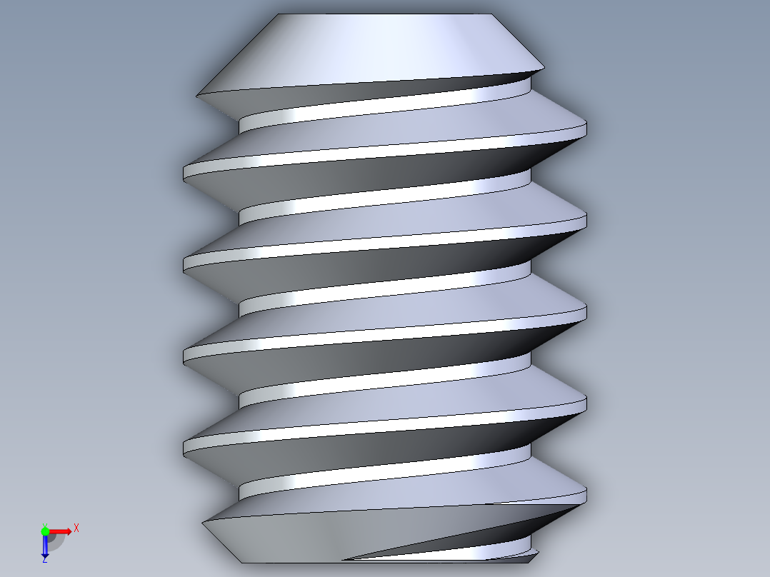 UNC 平头紧定螺钉-UNC SET SCREW 6-32 x0.187.STEP俯视图