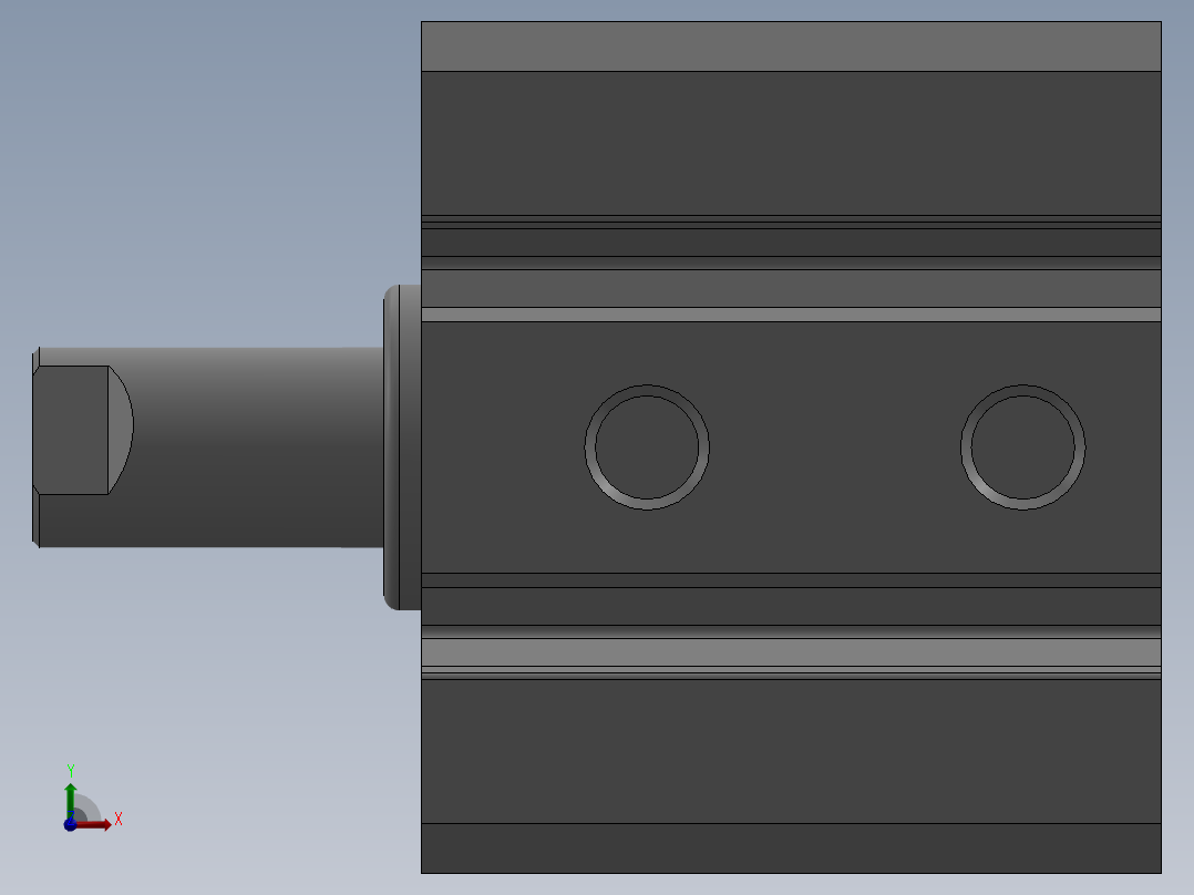 气缸SDA20x10S前视图