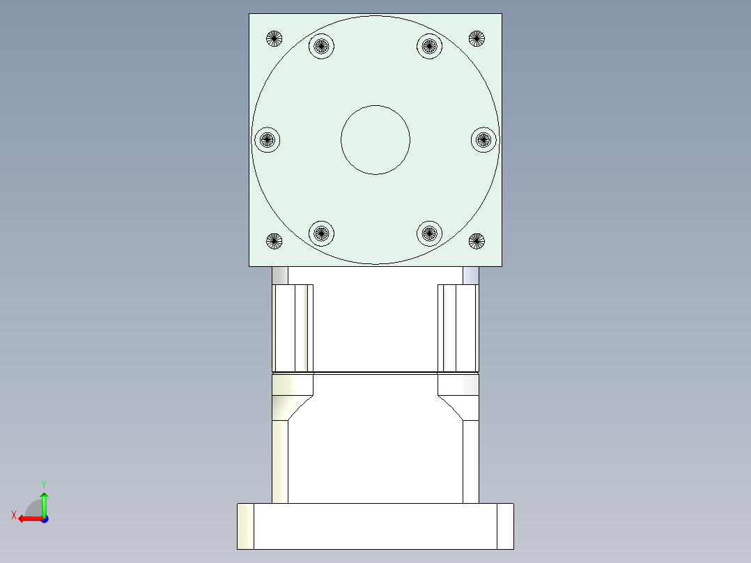 换向器PW110单轴 PGH90-L1 22-110-145-M8.stp后视图