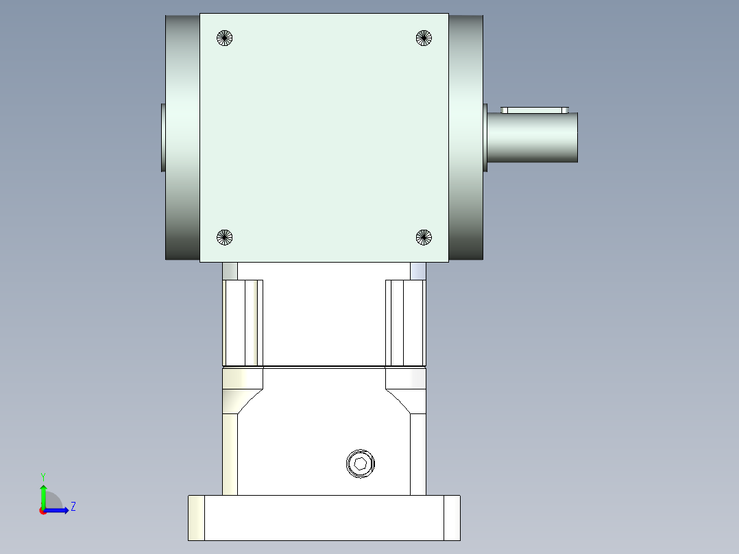 换向器PW110单轴 PGH90-L1 22-110-145-M8.stp左视图