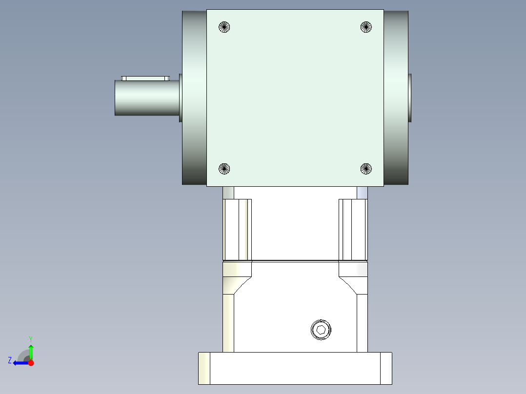 换向器PW110单轴 PGH90-L1 22-110-145-M8.stp右视图