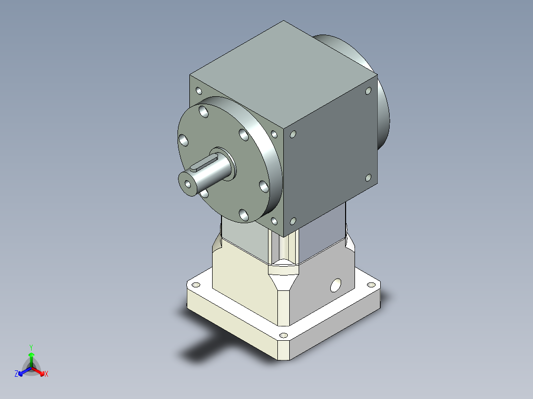 换向器PW110单轴 PGH90-L1 22-110-145-M8.stp正等轴测图