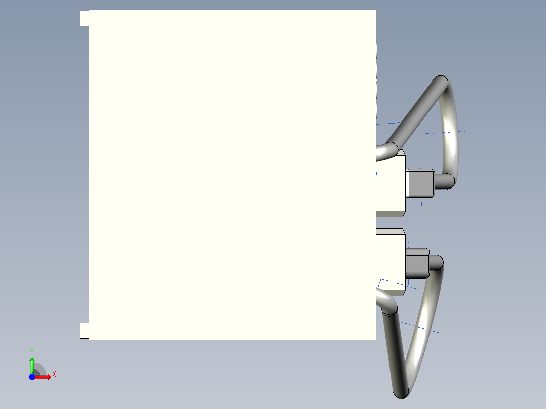 简易电动汽车充电站模型前视图