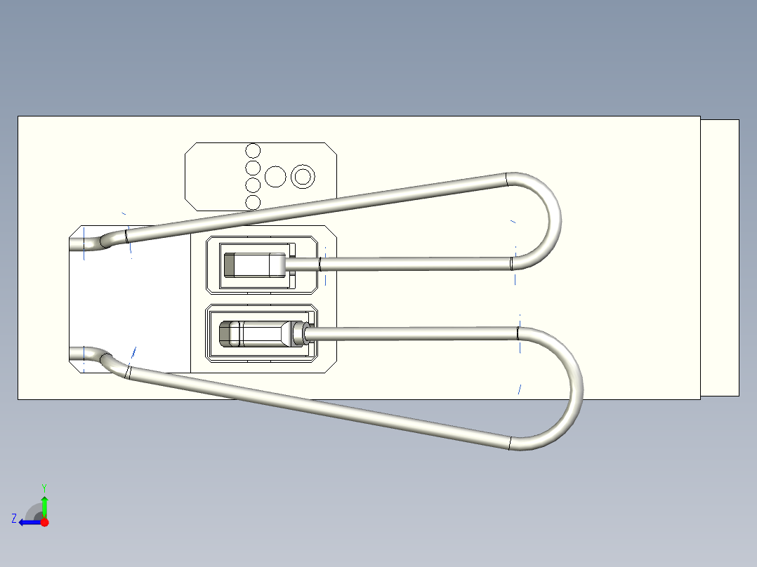 简易电动汽车充电站模型右视图