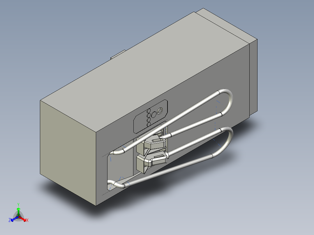 简易电动汽车充电站模型正等轴测图