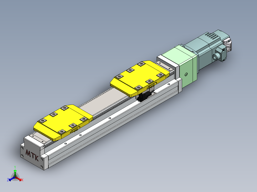 GTH内嵌丝杆全封闭GTH8S-BC-400W主视图