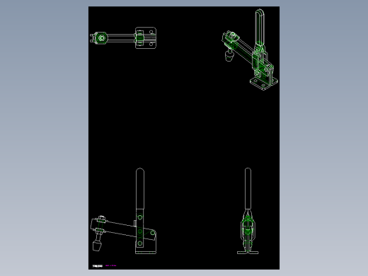 垂直式夾鉗SSP(P)-2D多系列多零件图纸模型