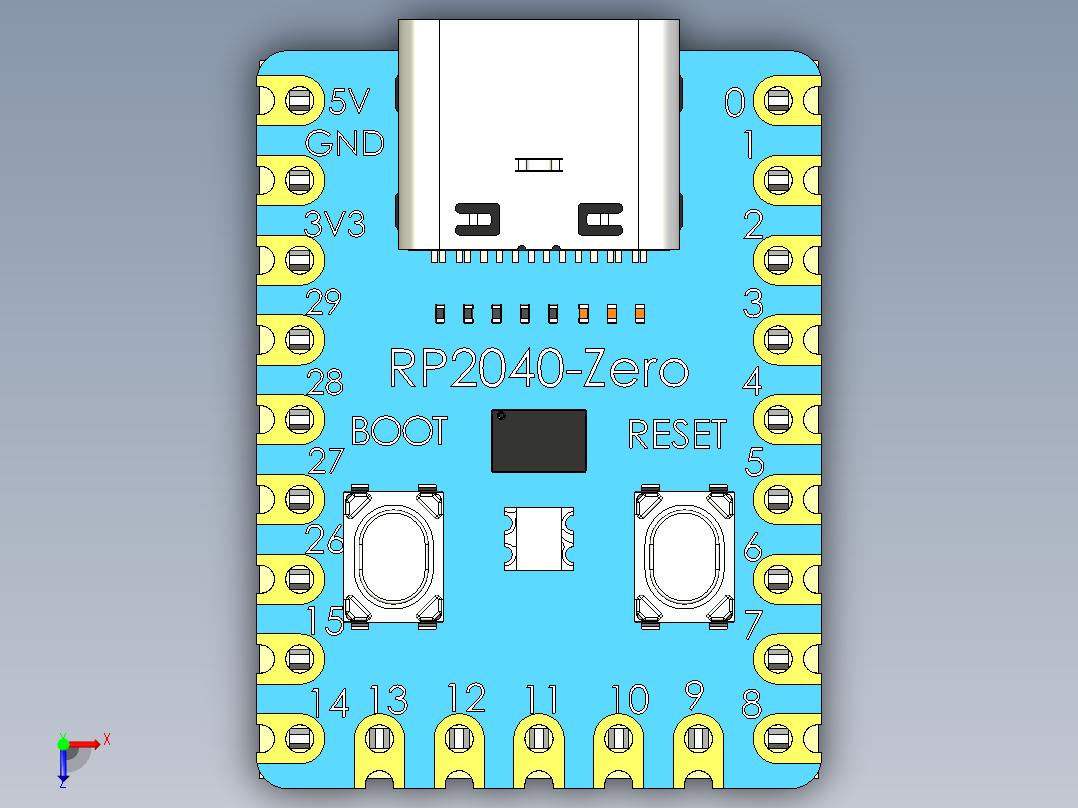 RP2040 Zero俯视图