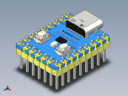 RP2040 Zero正等轴测缩略图