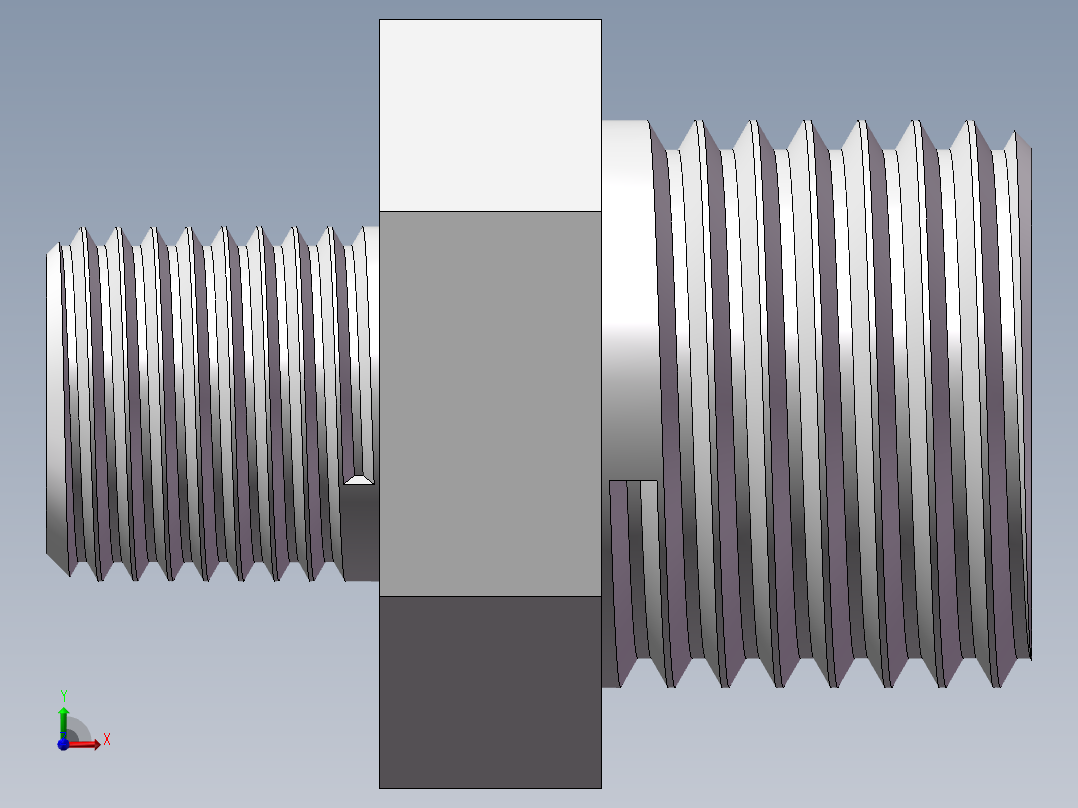 对丝-六角异径 DN15-DN8前视图