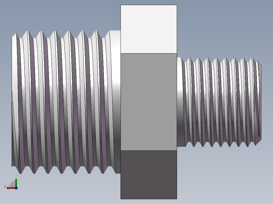对丝-六角异径 DN15-DN8后视图