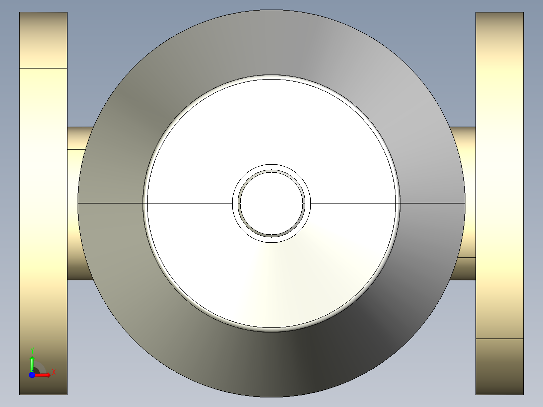 8DKMOAMCP NC 气动隔膜阀，常闭，固定法兰，钻孔ANSI B16.5条款150 FF。面对面根据EN 558-1 PP-H前视图