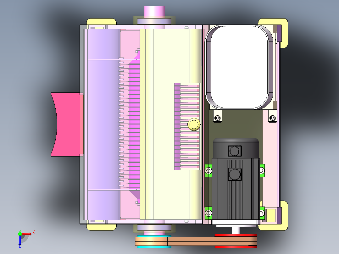 多功能切片切丝机结构设计资料含三维二维说明书俯视图