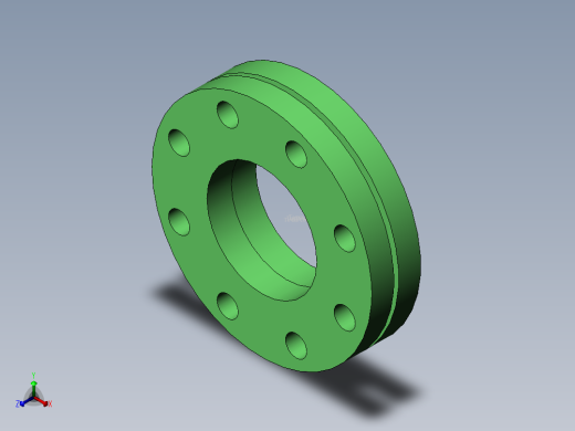 法兰 (8)正等轴测缩略图