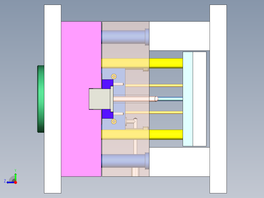 油管接头的注塑模具设计含三维二维说明书右视图
